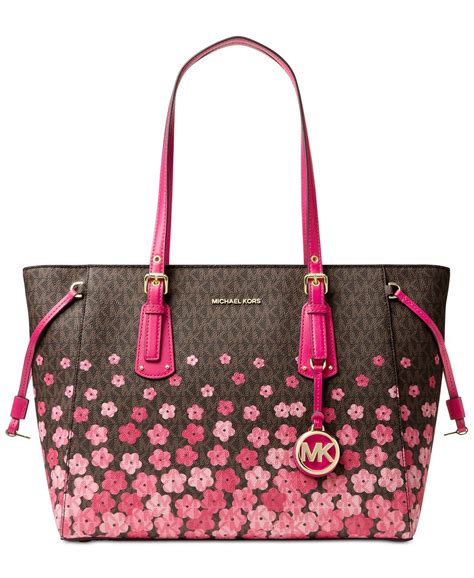 michael kors pink tote with flowers|Michael Kors pink outlet.